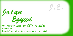 jolan egyud business card